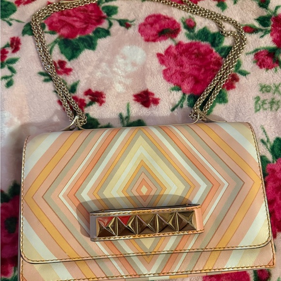 Valentino Garavani Handbags - Valentino Garavani Multicolor Diamond Pattern Shoulder Bag
